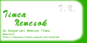 timea nemcsok business card