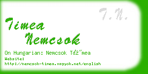 timea nemcsok business card